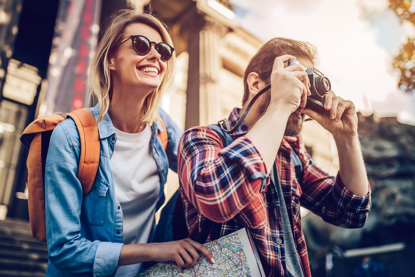 Paar Touristen Fotografie