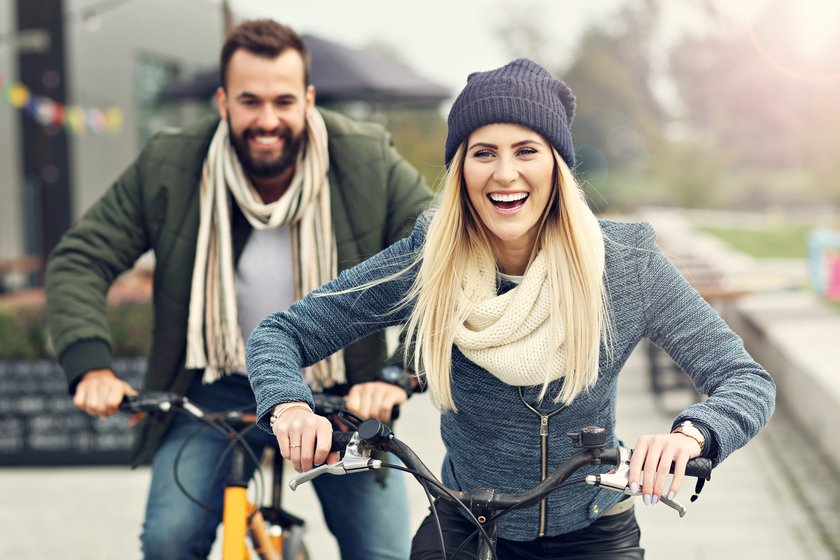 Paar Fahrradtour